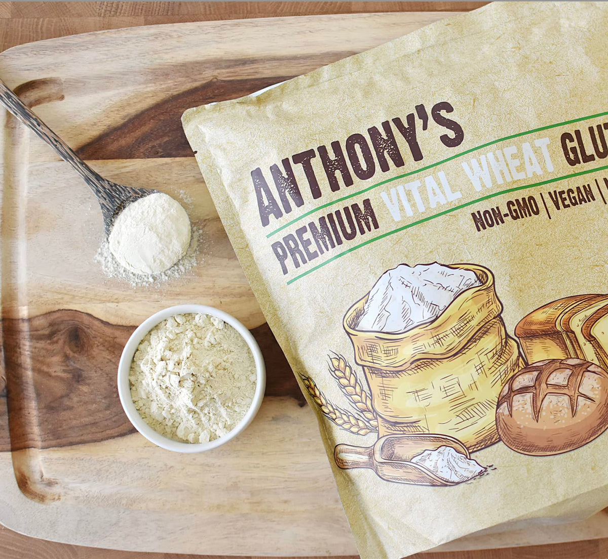 Anthony's Vital Wheat Gluten shown as keto‑friendly baking option