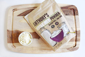 Anthony's Milk Powder enhancing coffee, smoothies, and baked goods.