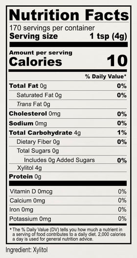 Anthony's Xylitol Sweetener in beverages demonstrates sugar-free flavor for coffee or tea.