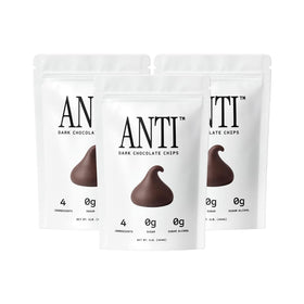 Anti Sugar Free Dark Chocolate Mini Chips pack for on-the-go snacking