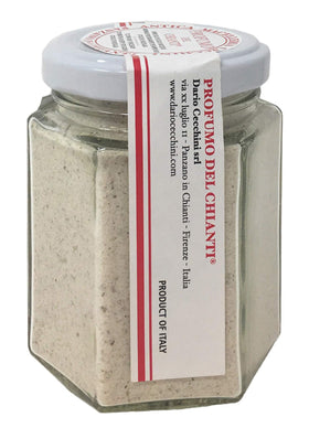 Antica Macelleria Cecchini herb salt 220g jar enhances meat dishes with aromatic Tuscan flair.