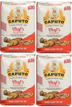 Antimo Caputo 00 chef's flour pack 4x1kg for professional pizza dough.