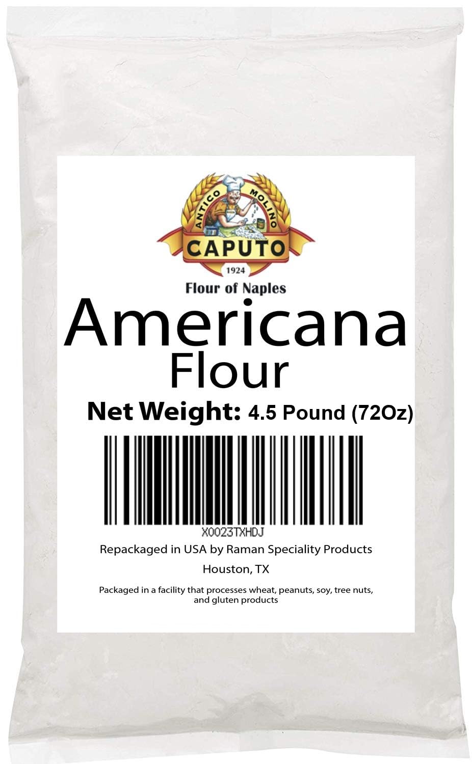 Antimo Caputo Americana pizzeria flour pack for home ovens, delivering a flavorful, well-structured crust.