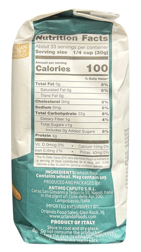 Antimo Caputo bread flour bag 1kg ready for home dough and fermentation.