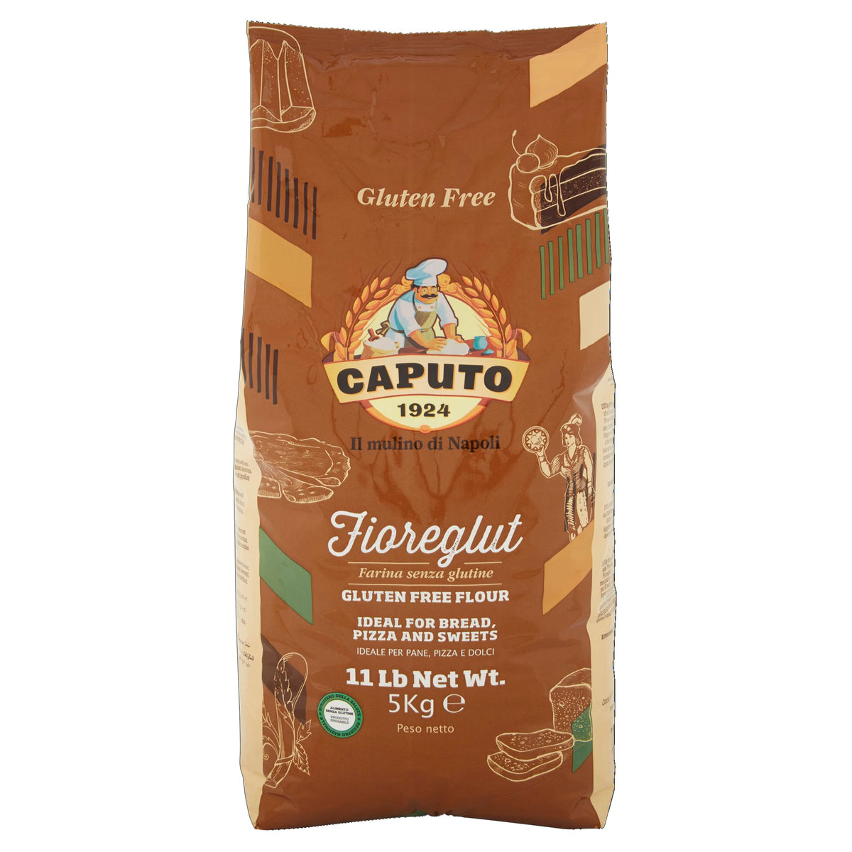 Antimo Caputo bulk packaging 11 lb on kitchen counter for easy storage