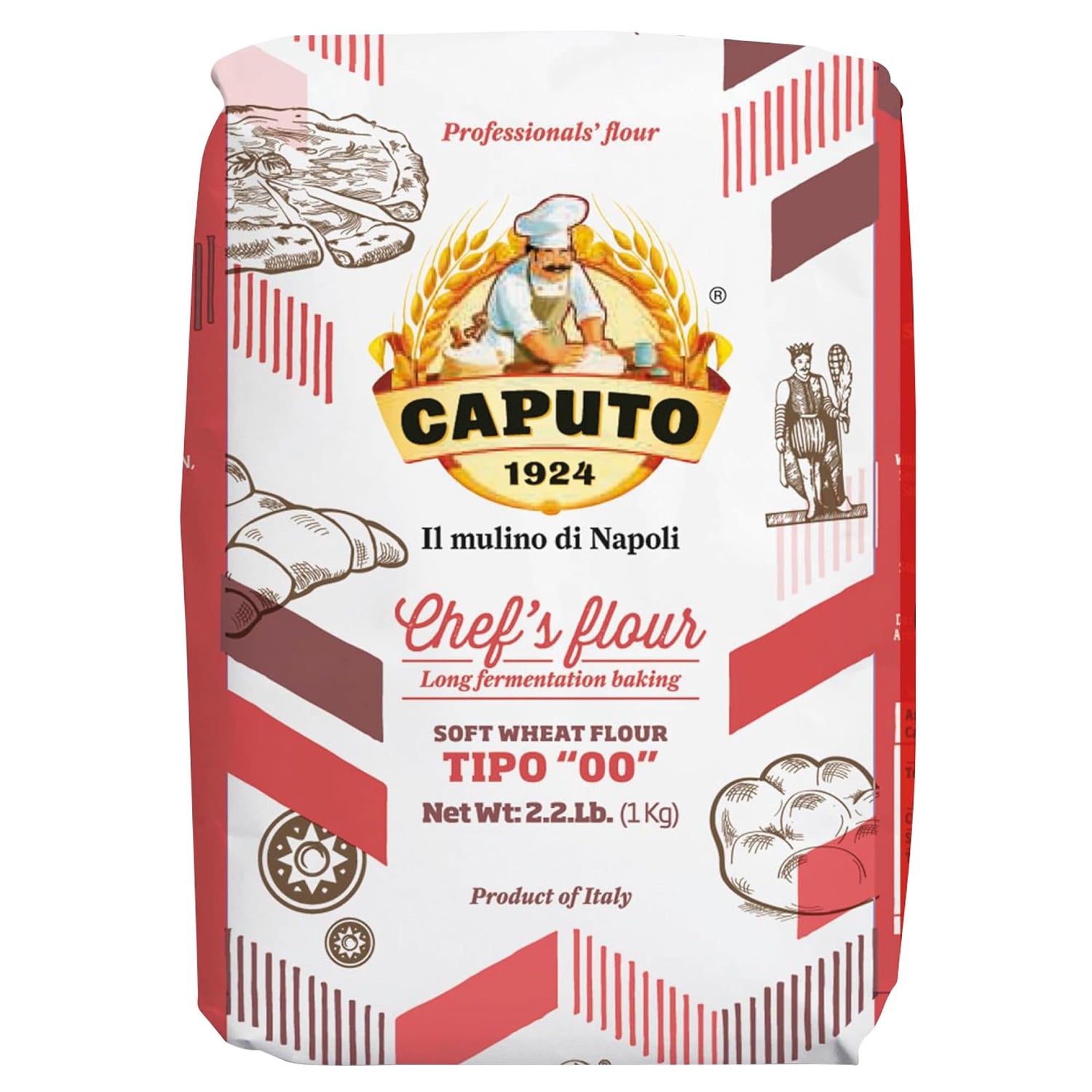 Antimo Caputo Chef's Flour 10-pack box shown for authentic Neapolitan pizza dough