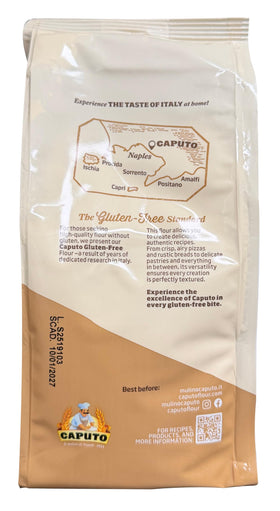 Antimo Caputo gluten-free pizza crust in the oven with golden edges