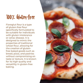 Antimo Caputo gluten-free pizza flour close-up highlighting crumb texture for crusts
