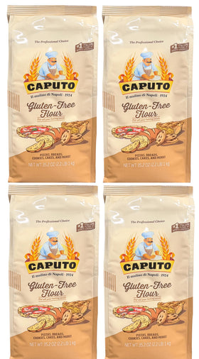 Antimo Caputo gluten-free pizza flour pack front highlighting four-pack for steady baking