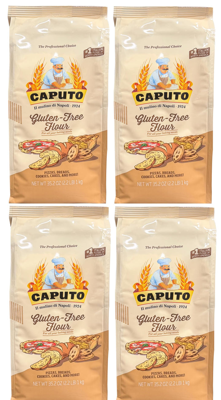 Antimo Caputo gluten-free pizza flour pack front highlighting four-pack for steady baking