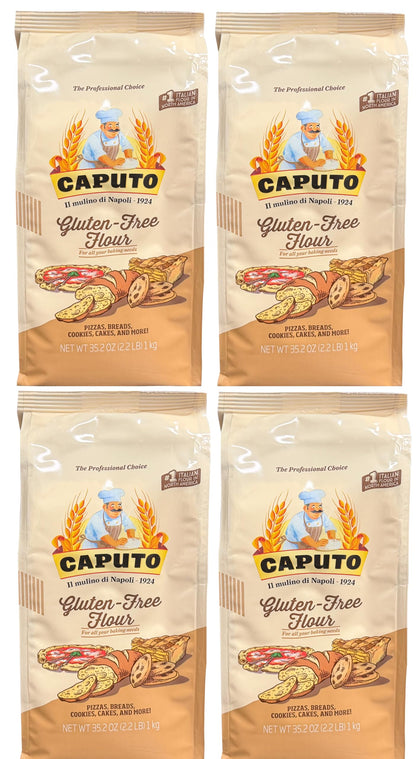 Antimo Caputo gluten-free pizza flour pack shot shows high-performance flour for Neapolitan crust.