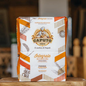 Antimo Caputo Integrale flour image showing dough prep for baking with fiber-rich texture.