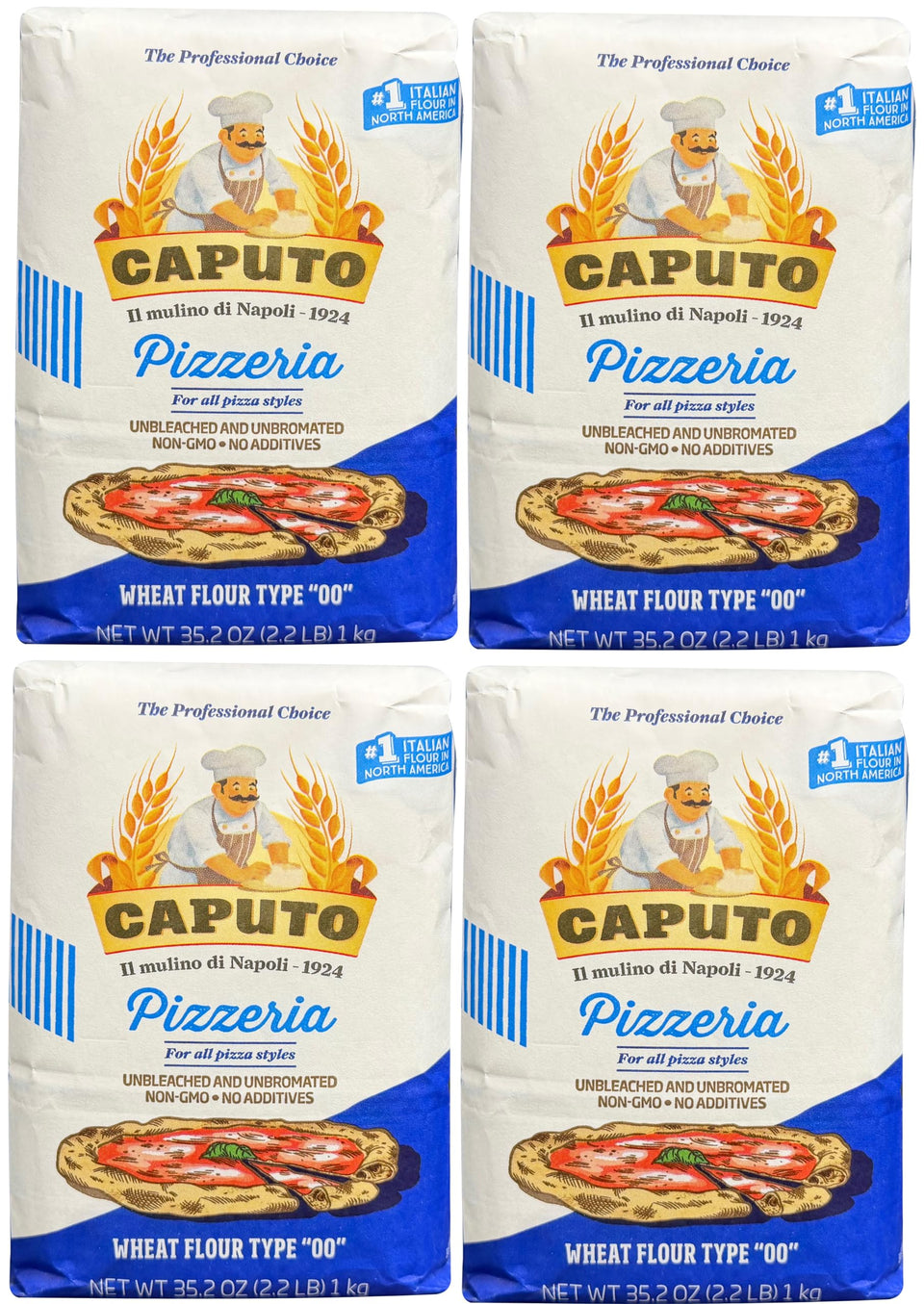 Antimo Caputo Mulino Caputo 00 pizza flour in 1kg bag for authentic dough.