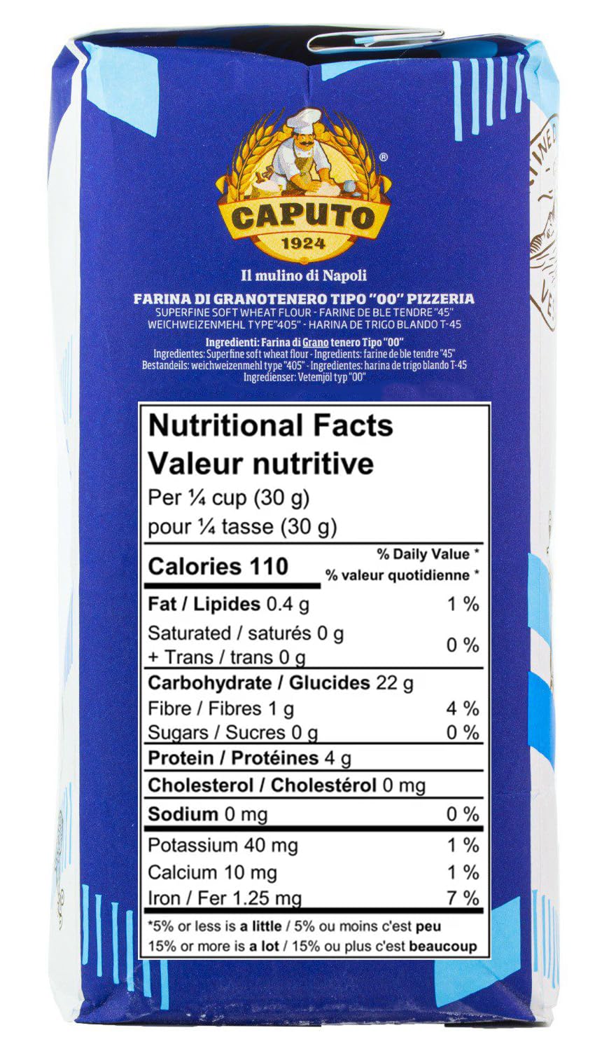 Antimo Caputo Pizzeria Flour Blue package details for buyers