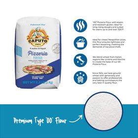 Antimo Caputo Pizzeria 00 flour blue dough – enhances texture and crust development.