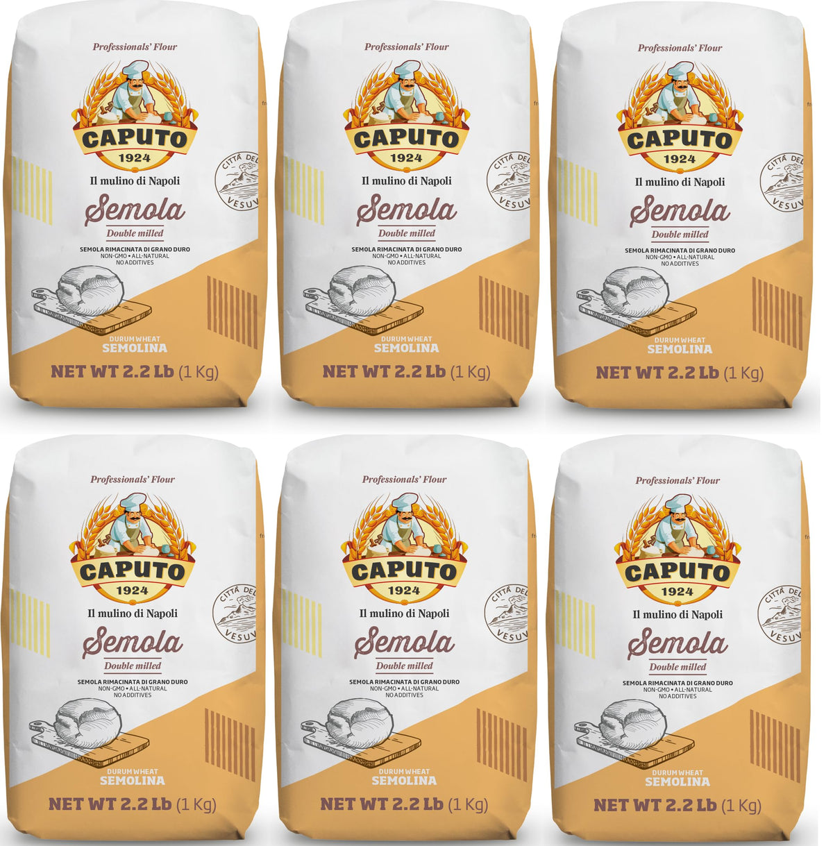 Antimo Caputo semola di grano duro bag, premium durum flour for authentic pasta