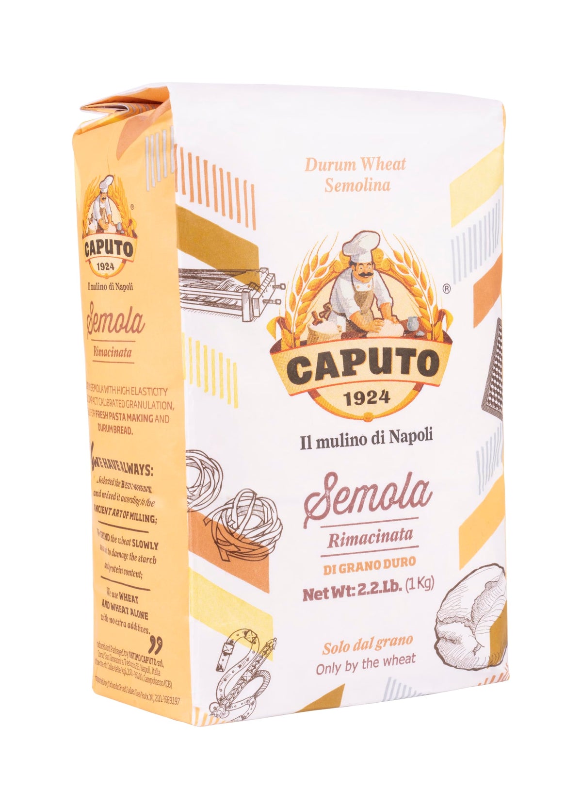 Antimo Caputo semola durum flour for fresh pasta dough with elasticity.