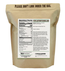 Anthony's Dutch process cocoa powder for smooth desserts and deep color.