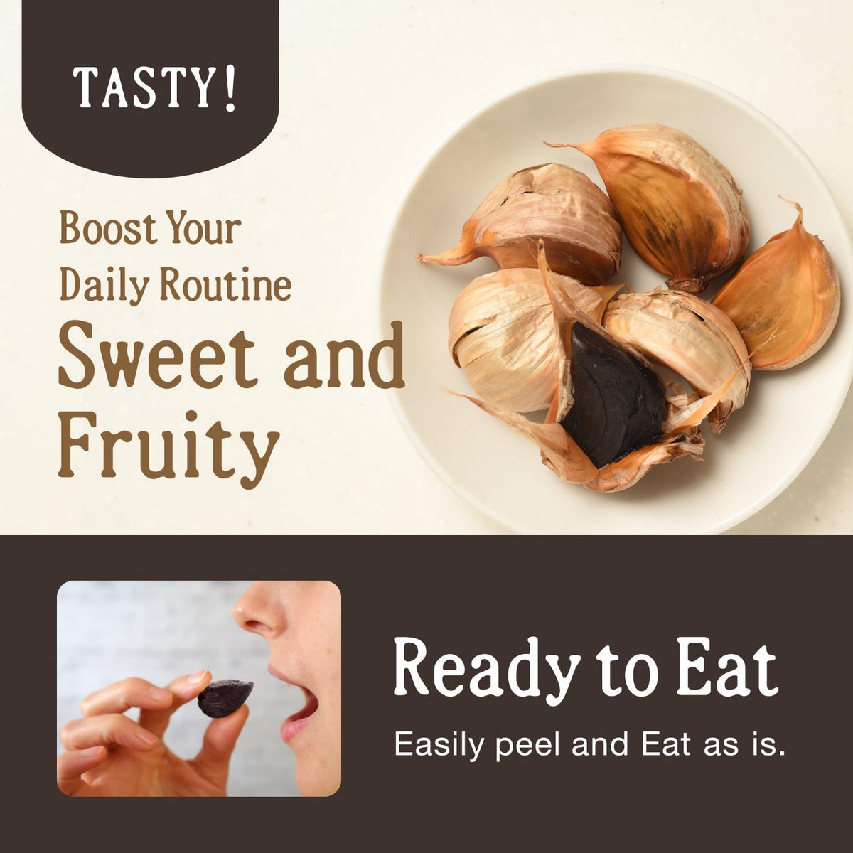 Aomori Farm Black Garlic used as topping and spice for dishes