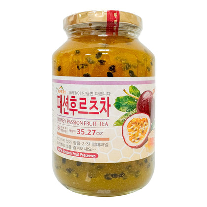 APEXY authentic Korean honey passion fruit tea jar for daily tea rituals.