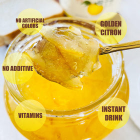 APEXY citron tea fruit slices closeup highlighting real fruit ingredients.
