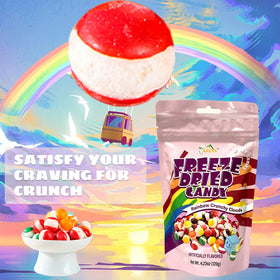 Apexy Freeze Dried Candy Variety Pack – portable, resealable pouch for on-the-go snacking.