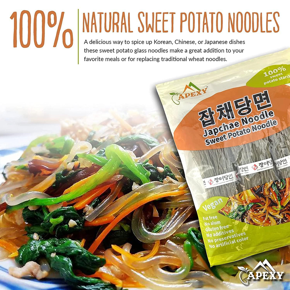 APEXY Gluten-free dried noodles ready for quick meals