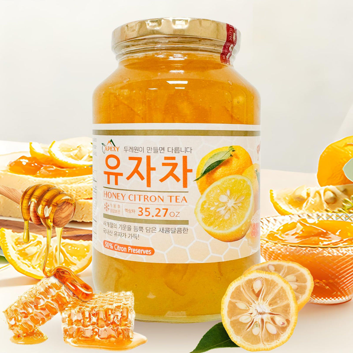 APEXY Honey Citron Tea fruit slices highlight natural ingredients and aroma