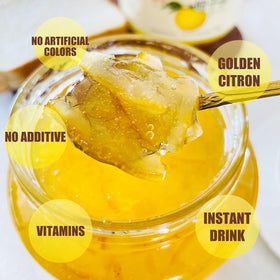 APEXY Honey Citron Tea jar closeup showing natural color and freshness
