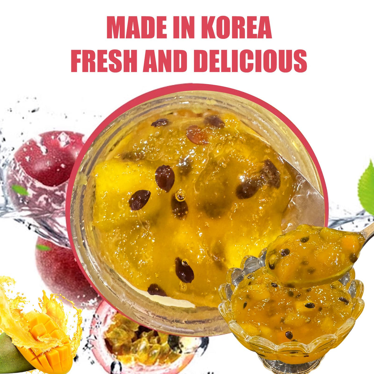 Iced Apexy drink poured into a glass, showcasing tropical fruit notes.