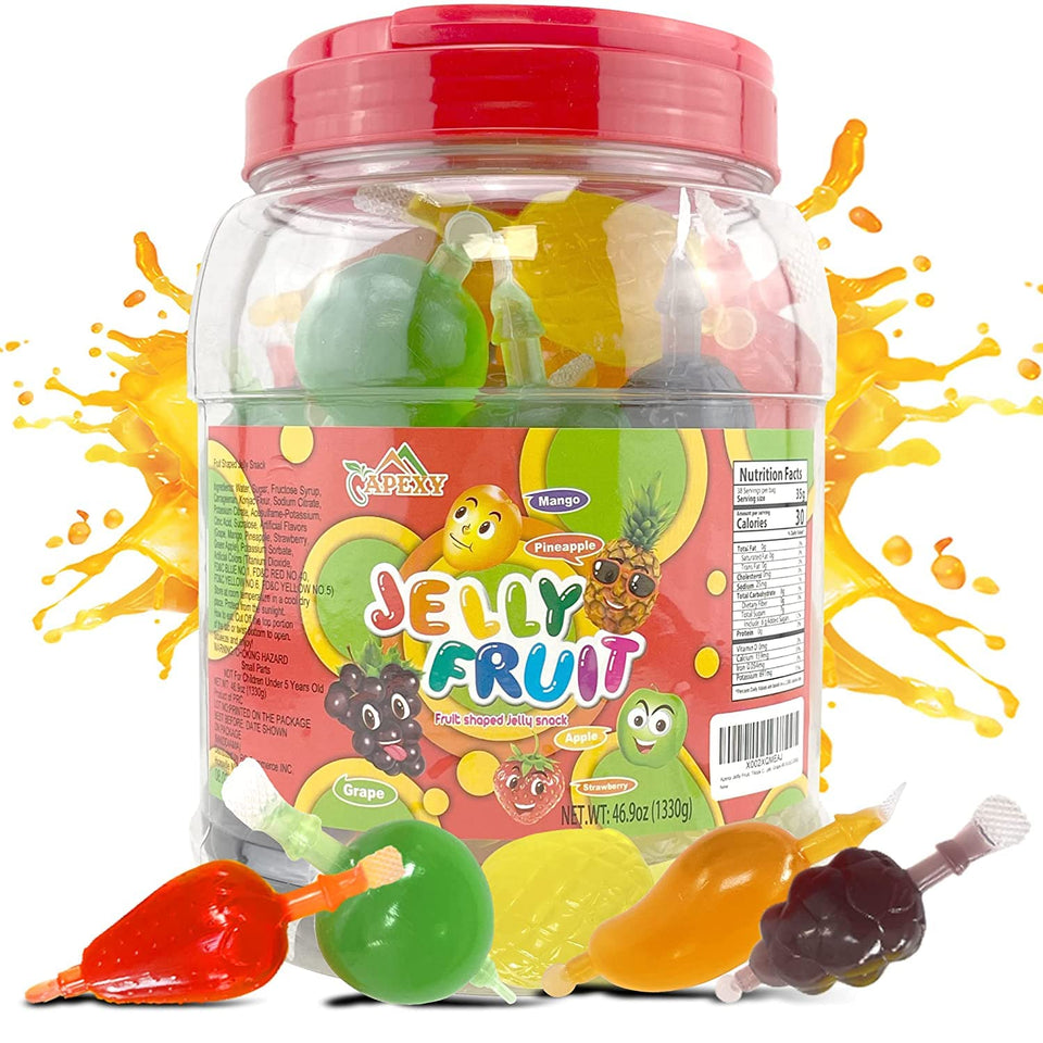 APEXY Jelly Fruit Candy in assorted flavors ideal for party favors.