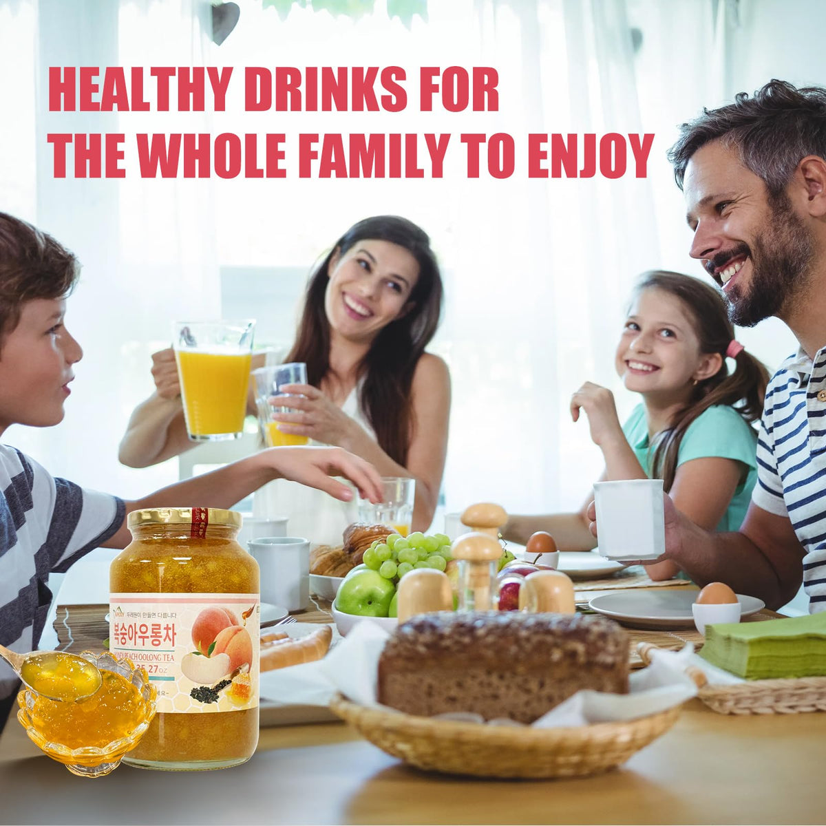 Apexy premium glass jar preserves freshness and eases scooping.