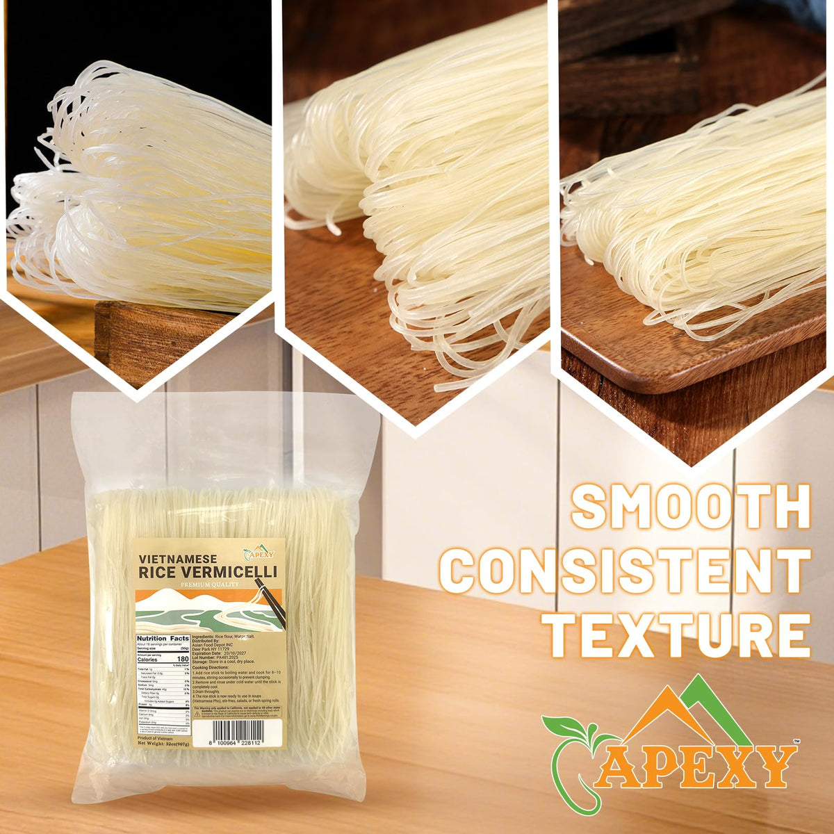 APEXY noodles deliver a light, healthy option for balanced meals.