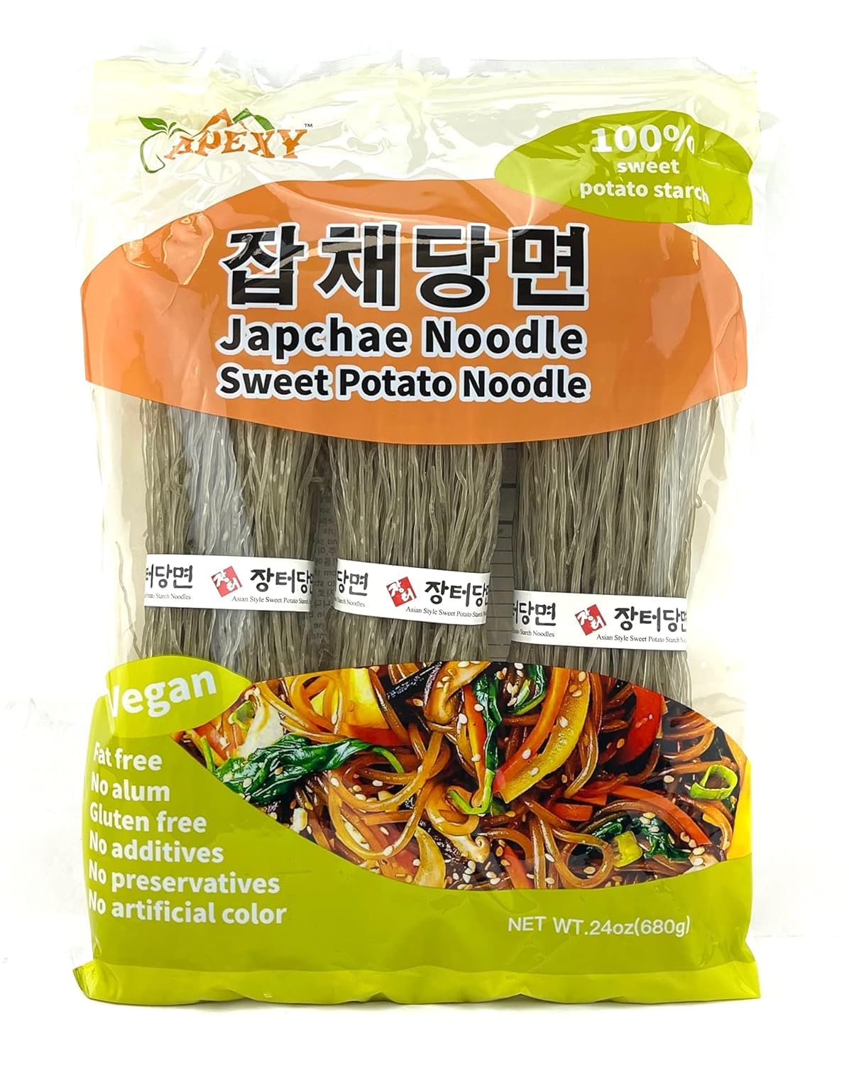 APEXY Sweet Potato Glass Noodles bag for convenient gluten-free meals