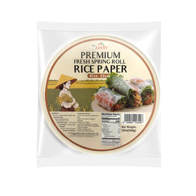 APEXY Vietnamese rice paper for fresh spring rolls — flexible and easy to roll.