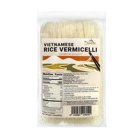 APEXY Vietnamese rice vermicelli 14 oz pack—silky texture for pho and stir-fry.