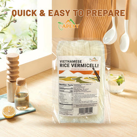 APEXY vermicelli simmering in broth with herbs for restaurant-style at home.