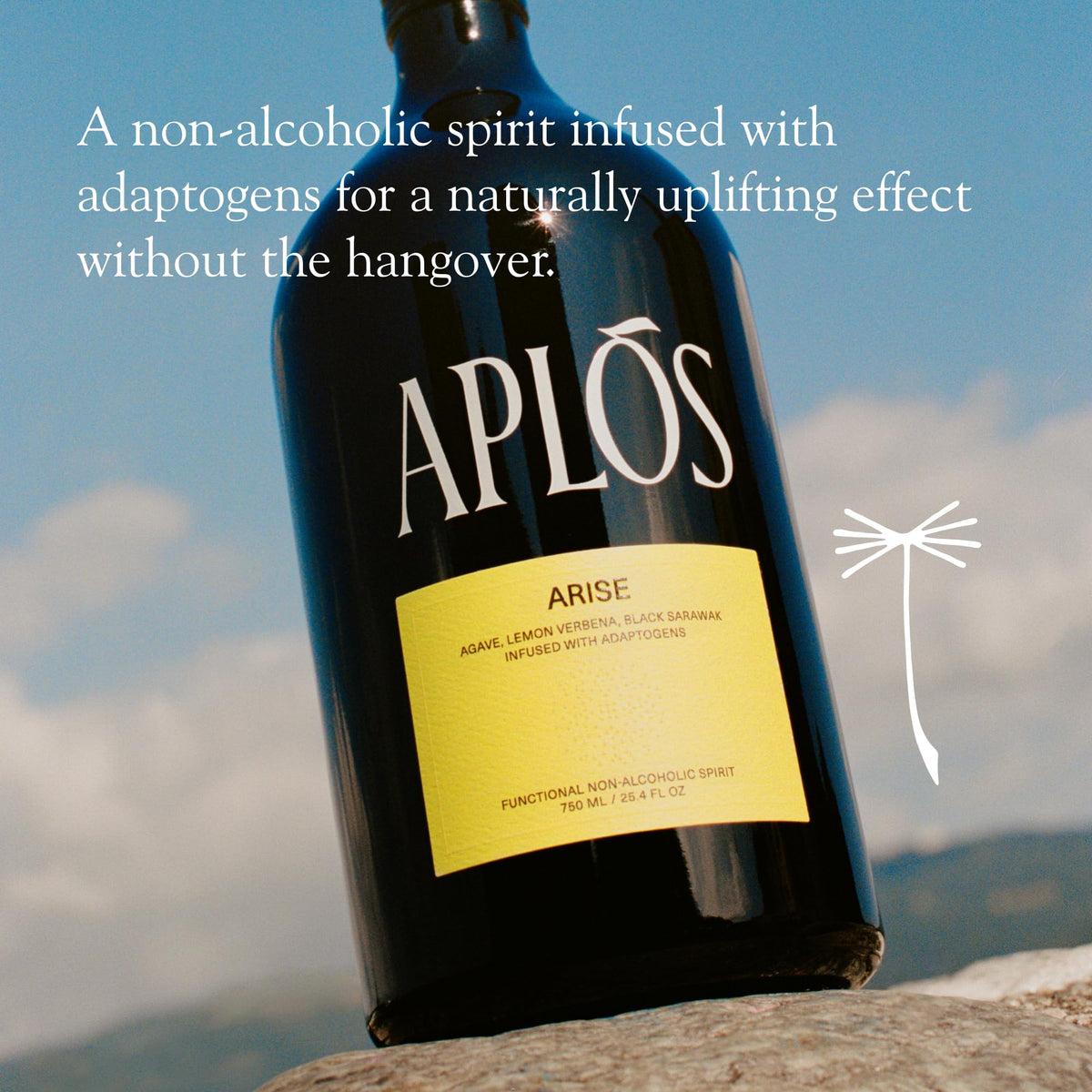 Aplos ARISE glass-serve scene ready for citrus-forward mocktails.