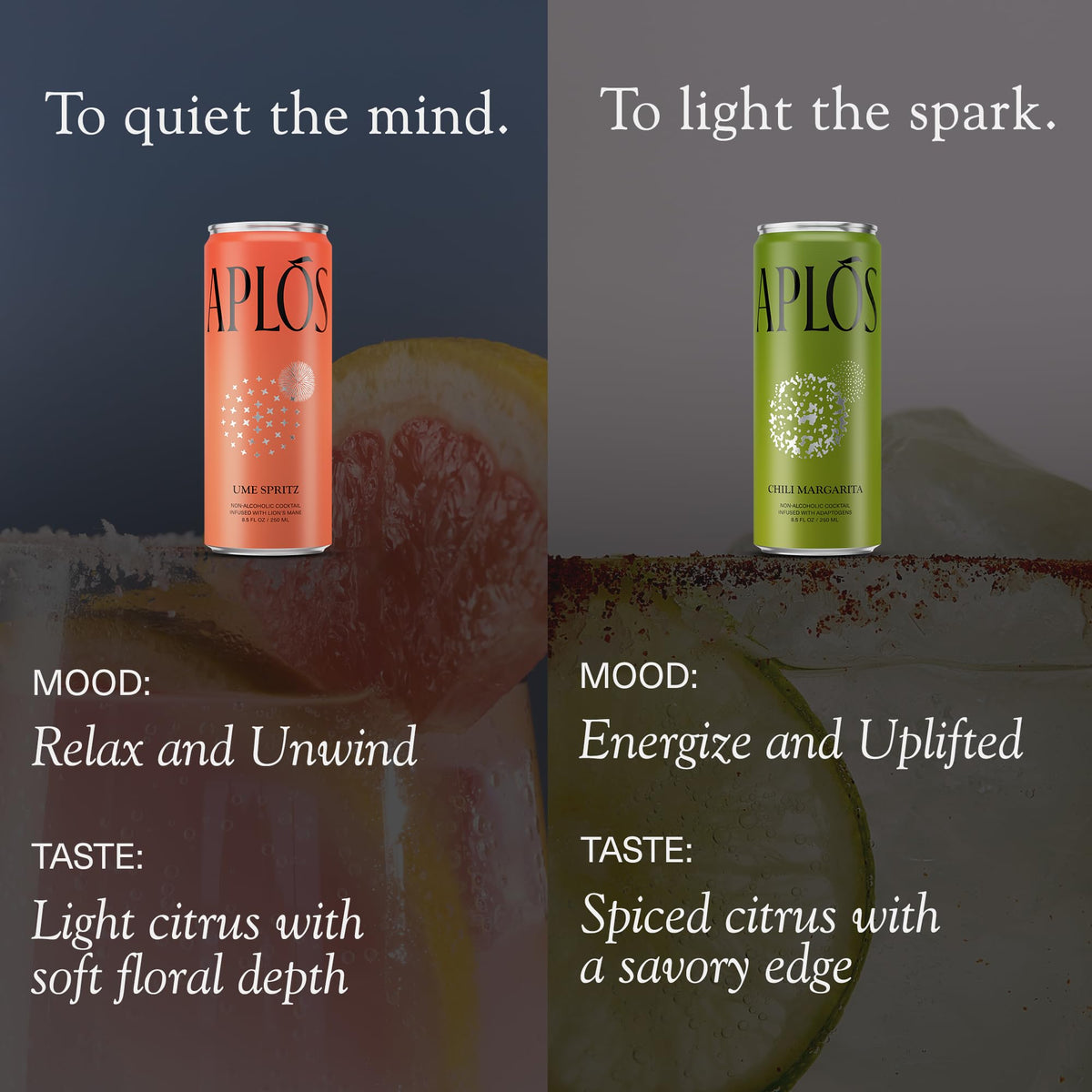 Aplós Chili Margarita can energized by adaptogens and heat