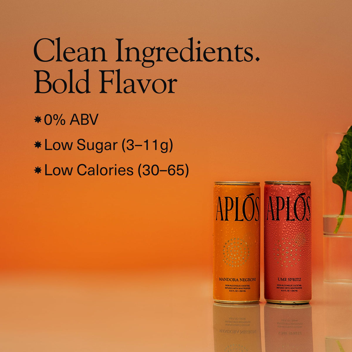 Aplós Ease Mandora Negroni can showing bold, bittersweet notes for a mindful sip.