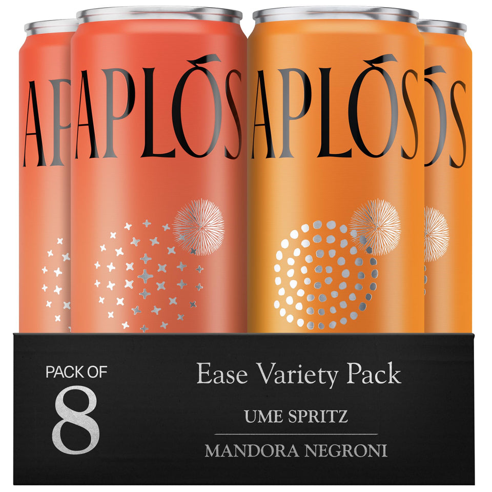 Aplós Ease Ume Spritz can with tart citrus for a refreshing alcohol-free moment.
