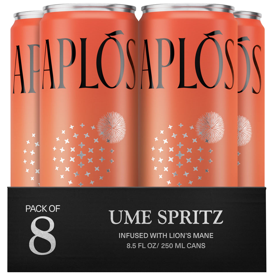 Aplós Ume Spritz can on ice offers a calm, refreshing experience.