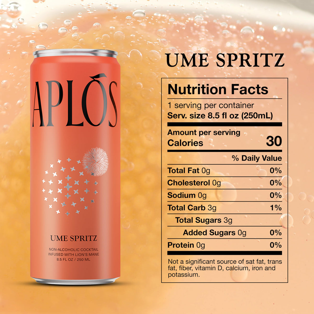 Aplós Ume Spritz served over ice for a light, uplifting moment.