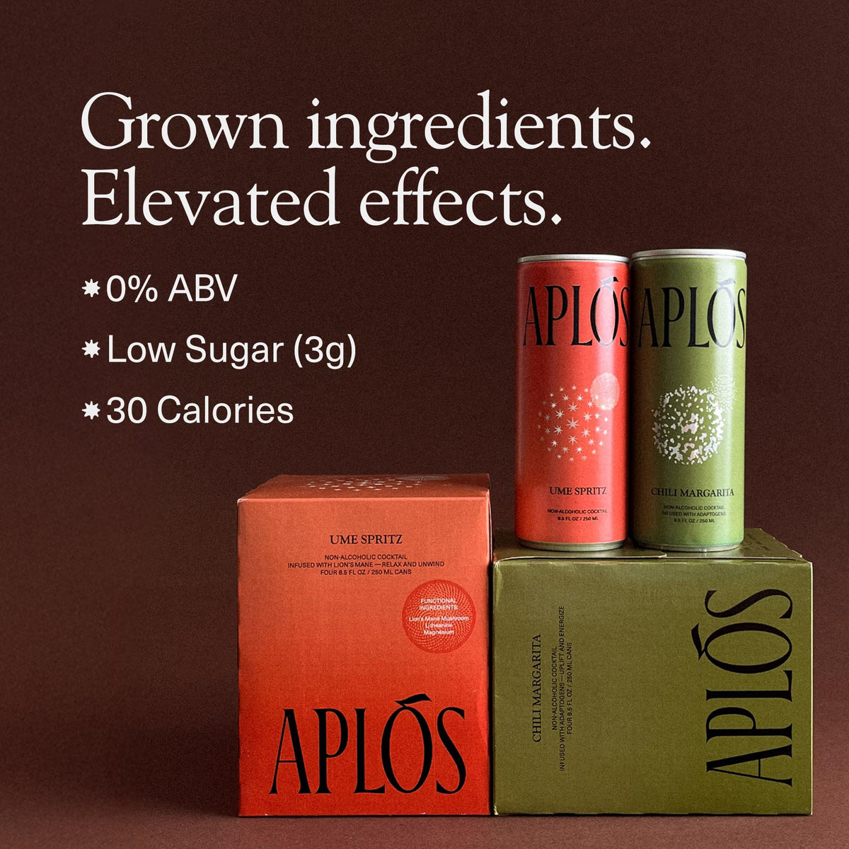Aplós Variety Pack box showing two flavors for easy at-home tasting