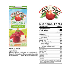 Apple & Eve Organics juice box in lunchbox, kid-friendly and mess-free.