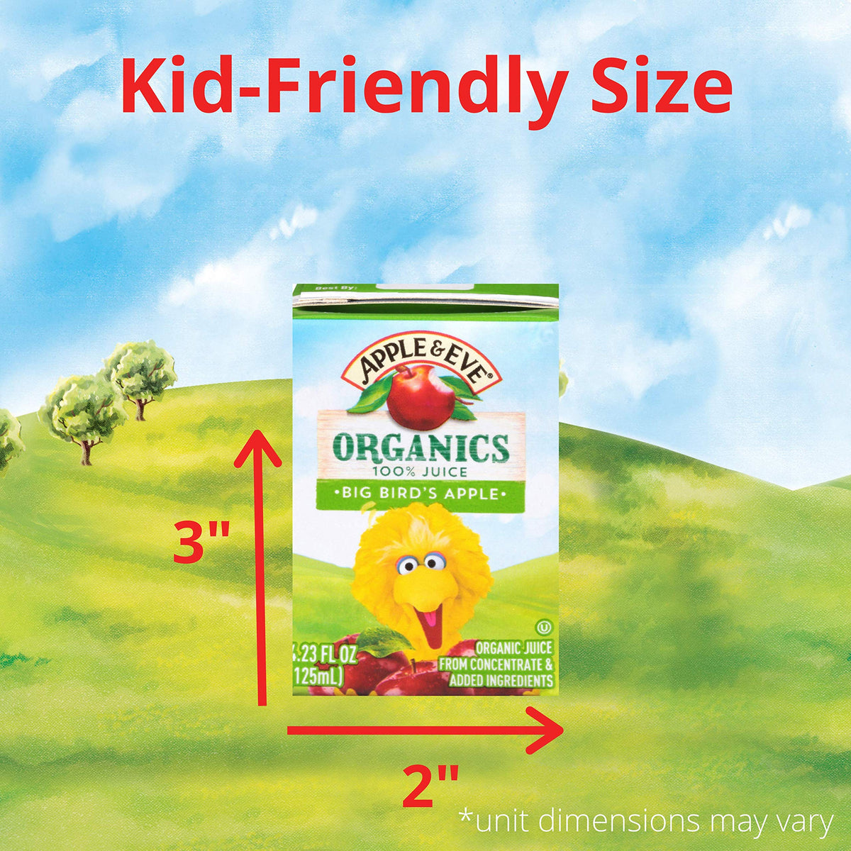 Naturally sweetened juice box, no added sugars, Apple & Eve Sesame Street