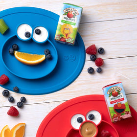 Gluten-free juice box produced in peanut-free facilities, Sesame Street design