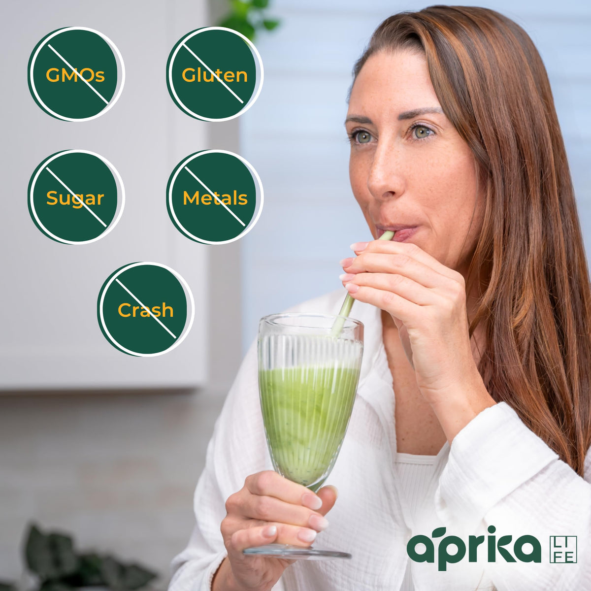 AprikaLife dessert with matcha illustrates versatile recipe use