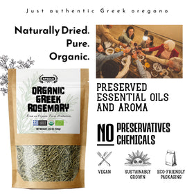 Aroma-release close-up of APSOGO rosemary leaves signaling rich essential oils and fresh scent.