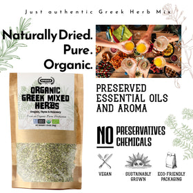 APSOGO Organic Greek Seasoning pack jar on kitchen counter